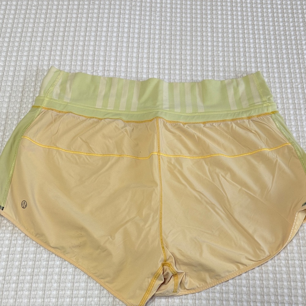 Butter yellow Lululemon yellow shorts